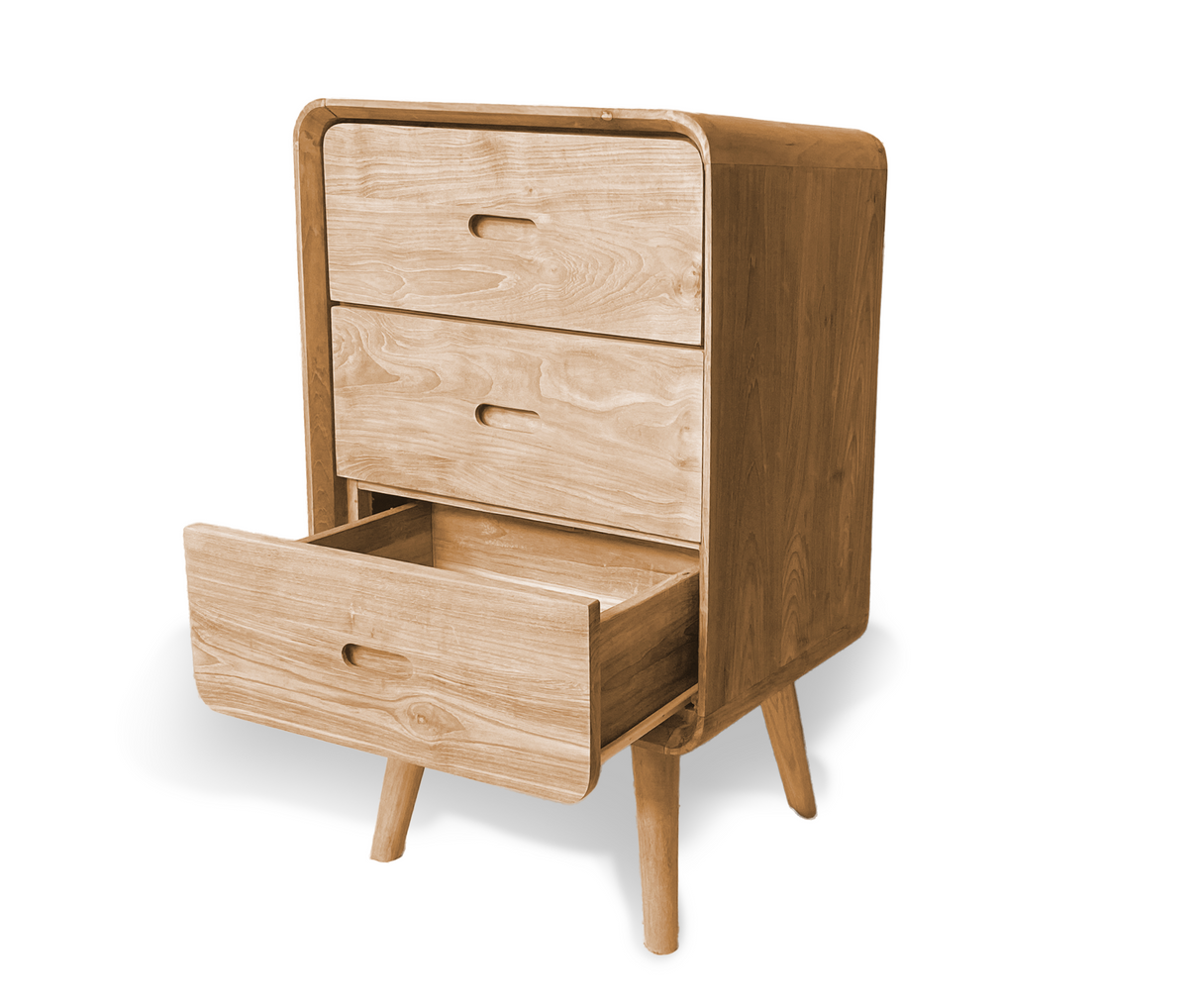 Retro Bedside Pedestal | 3 Drawers