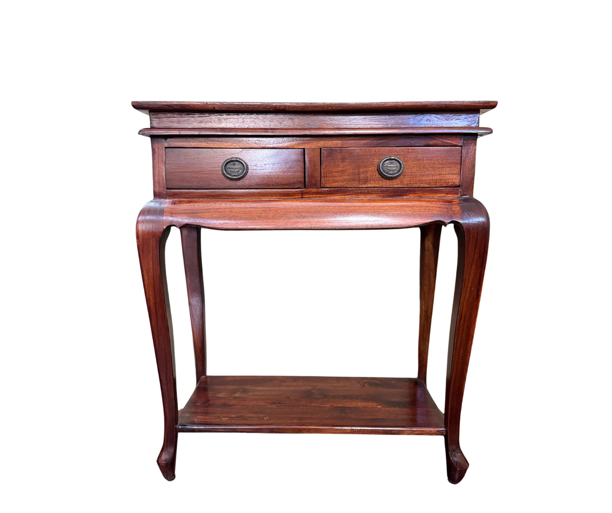 Side Table Classic 2 Drawer | Brown