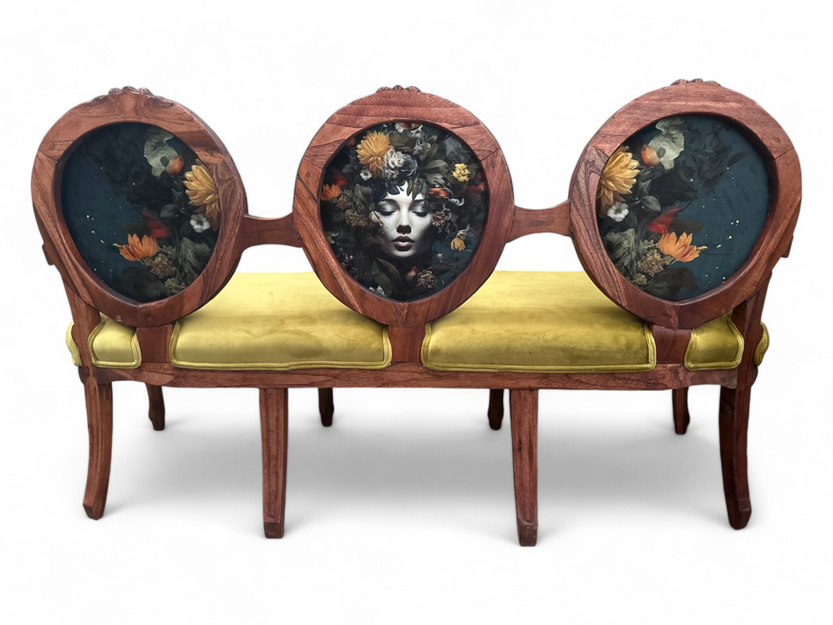 Sofa O Seater Face Print | Sulphur