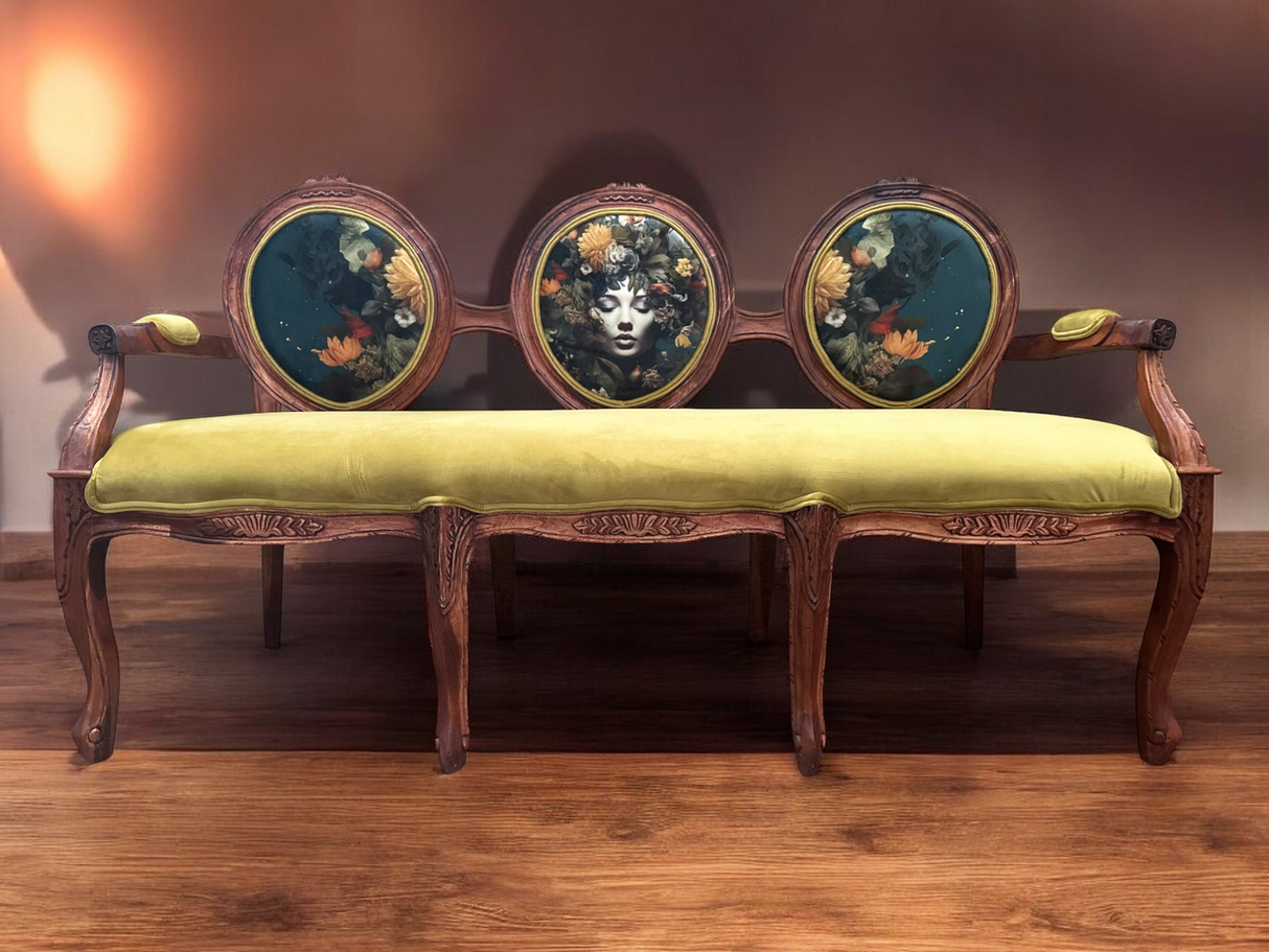 Sofa O Seater Face Print | Sulphur