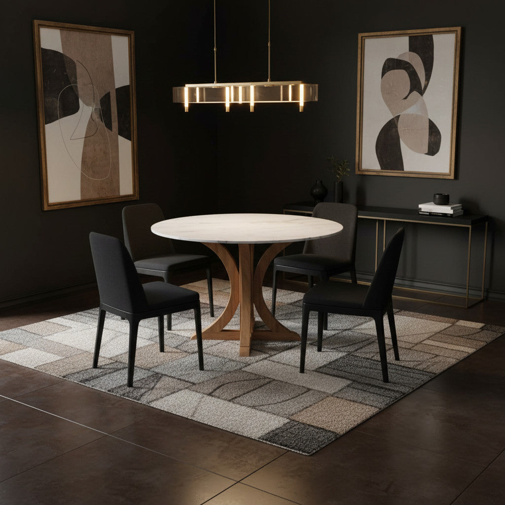 Curved Dining Table Leg Only | Natural Teak