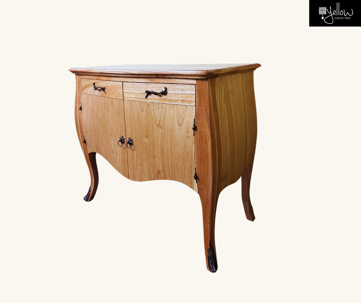 2 Door, 2 Drawer Cabinet | Natural 85x100x50