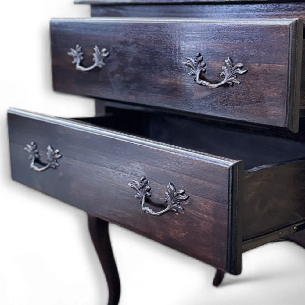 French Bedside Table | Dark Brown
