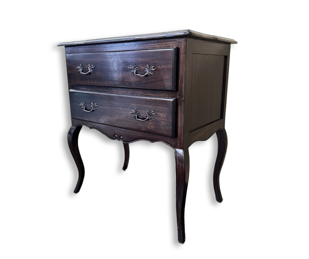 French Bedside Table | Dark Brown