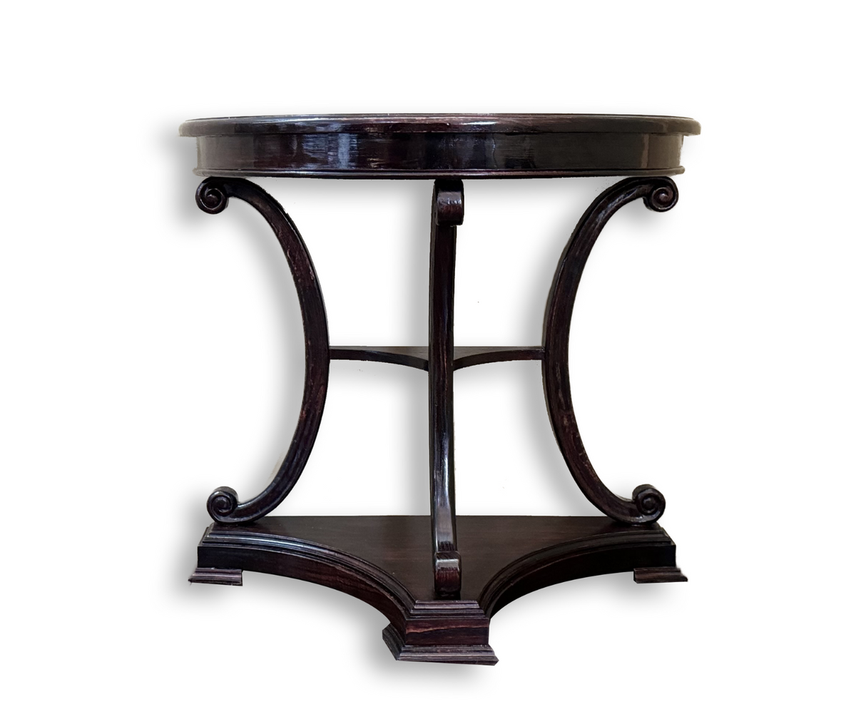 Classic Half-moon Console Table | Dark Brown 75x85x40