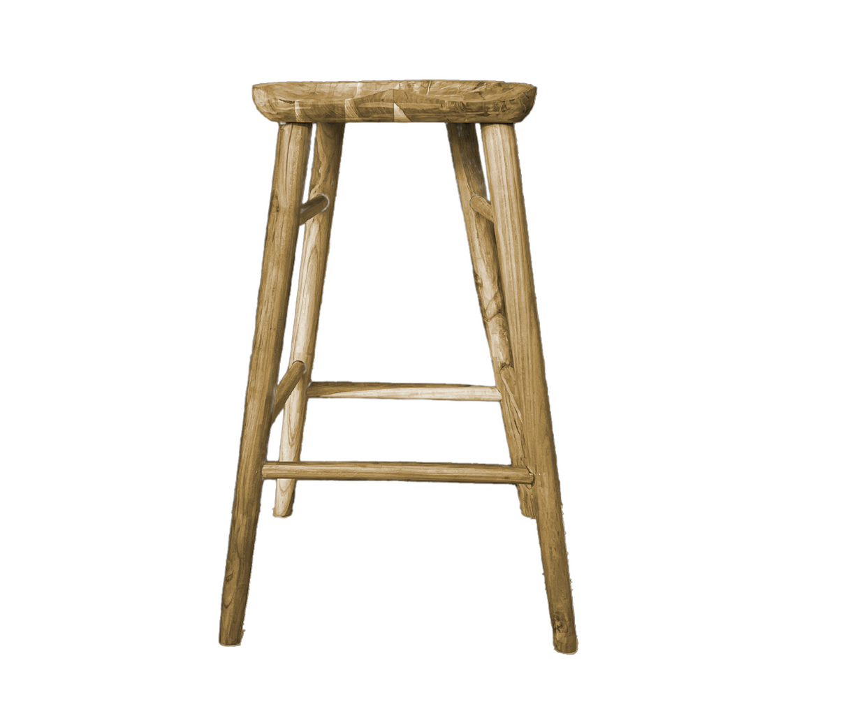 No Back Rest Bar Chair | Natural 65x80x80