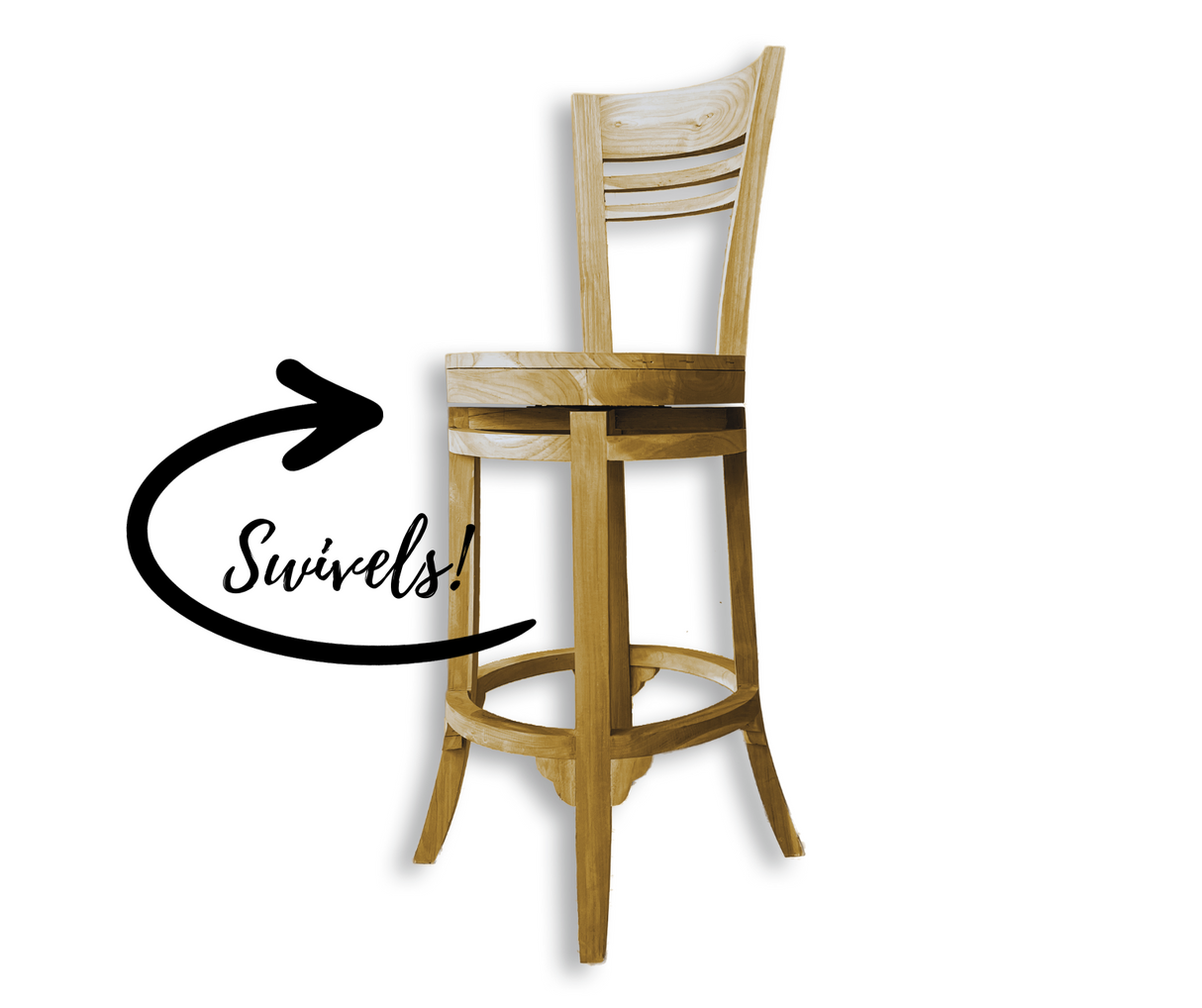 Swivel Bar Chair | Natural 115x42x42