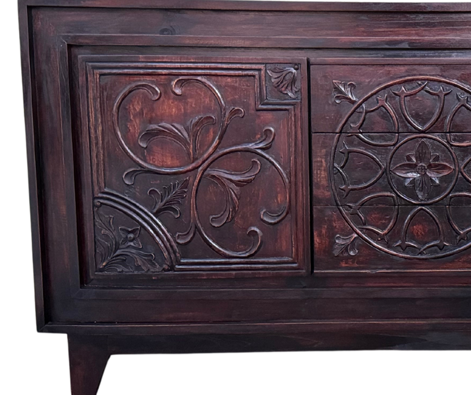 Sideboard with 2 Doors & 3 Drawers | Dark Brown