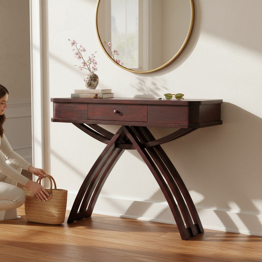 Tri-leg Console | Dark Brown 80x120x50cm