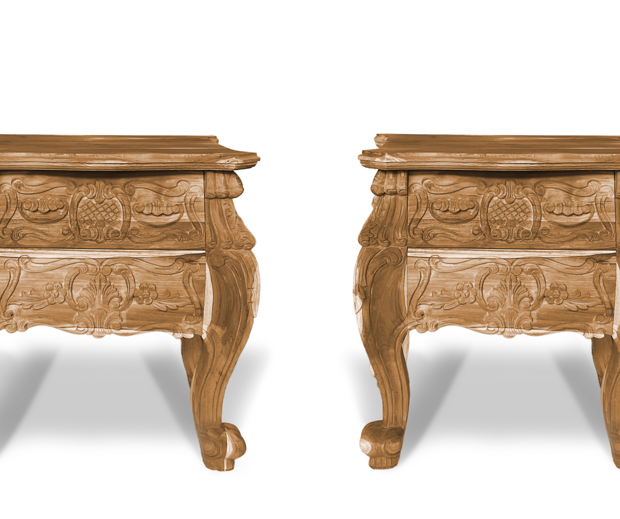 Engraved Bedside Pedestal | Natural 65x62x49