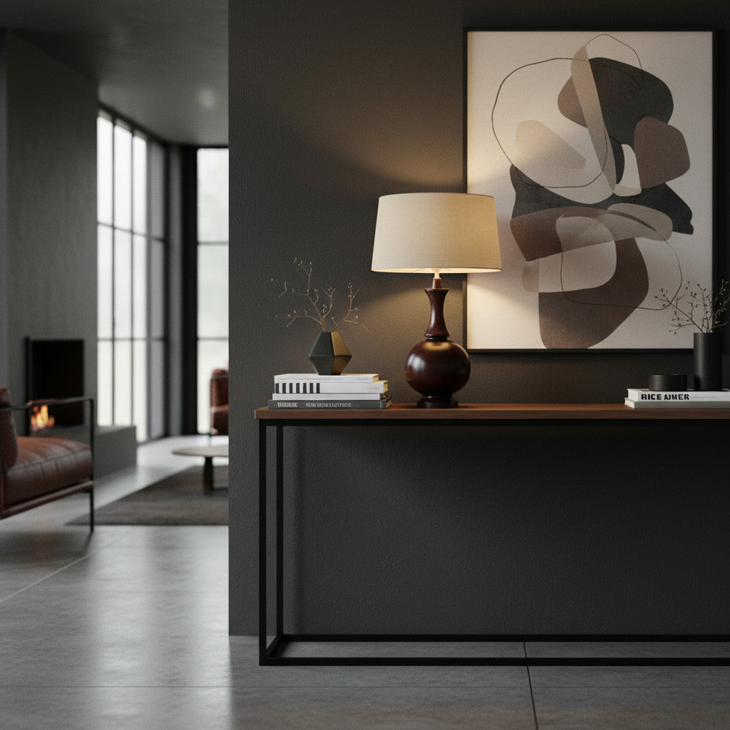 Lounge Lamp Cashmere | Brown 46cm Excl Shade