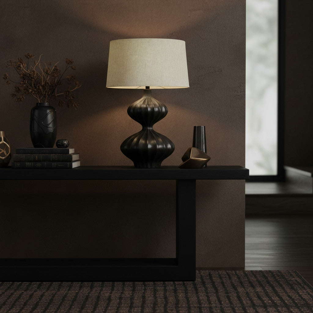 Lounge Lamp Cycad | Brown 48cm Excl Shade