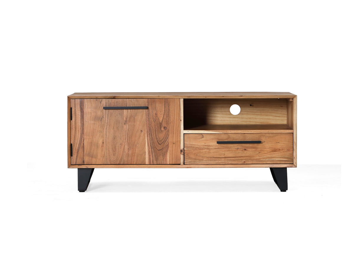 1 Door & 1 Drawer TV & Plasma Stand | Natural 120x43x50cm