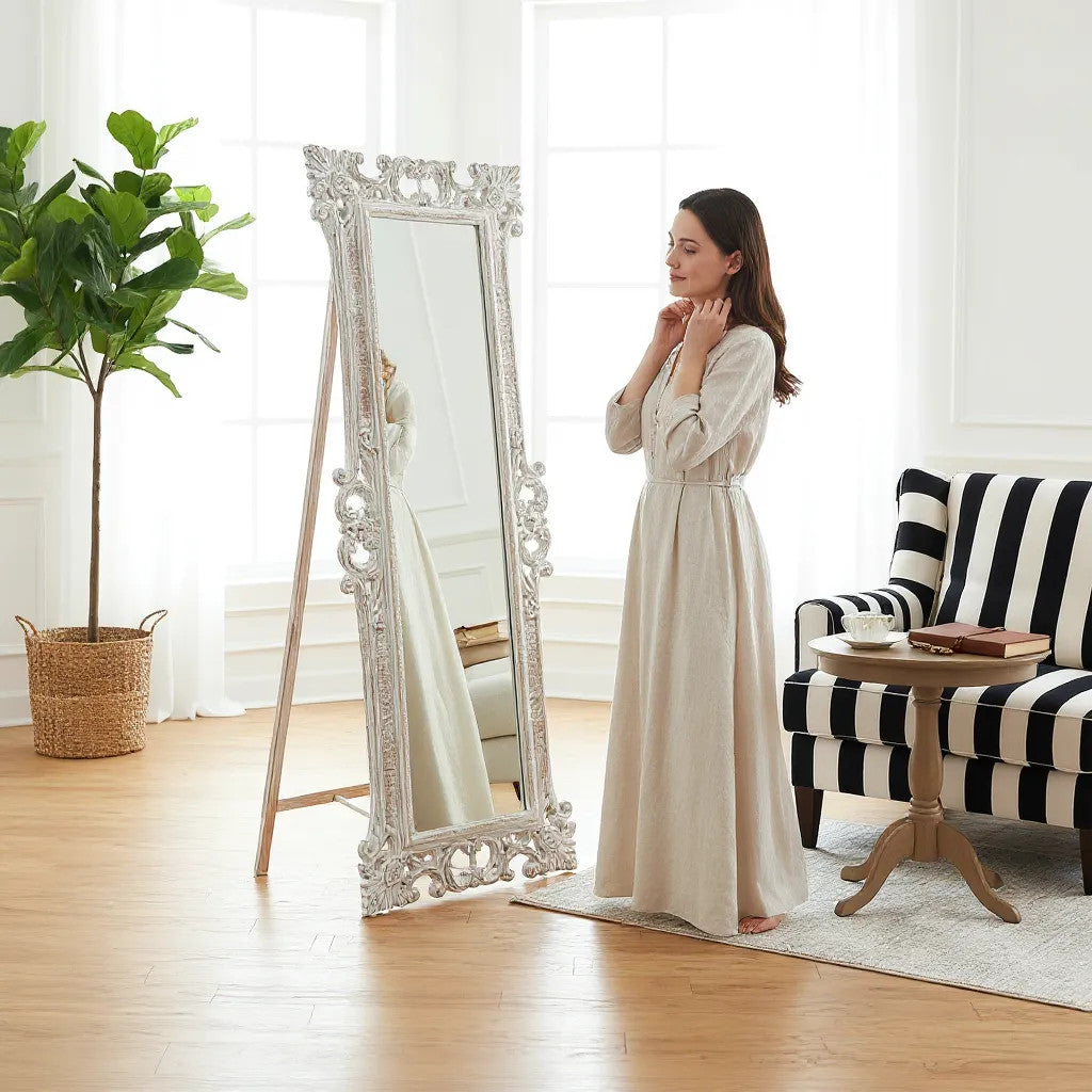 Wood Washed | WOODEN FRAME MIRROR