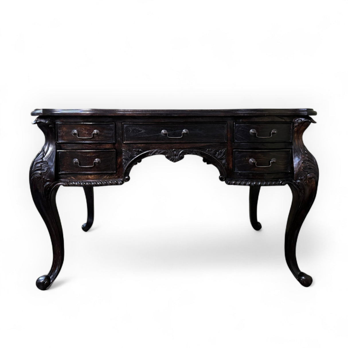 Junior French Desk | Dark Wood 77x120x72