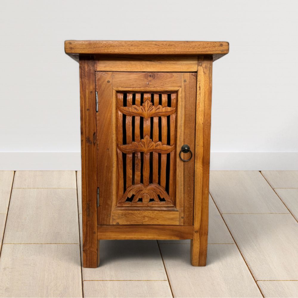 Wooden Bed Side 1 Door WW | Teak