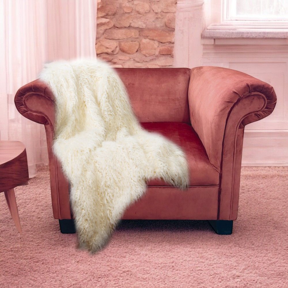 Dusty Pink Occasional Chair | Wide Single Seat