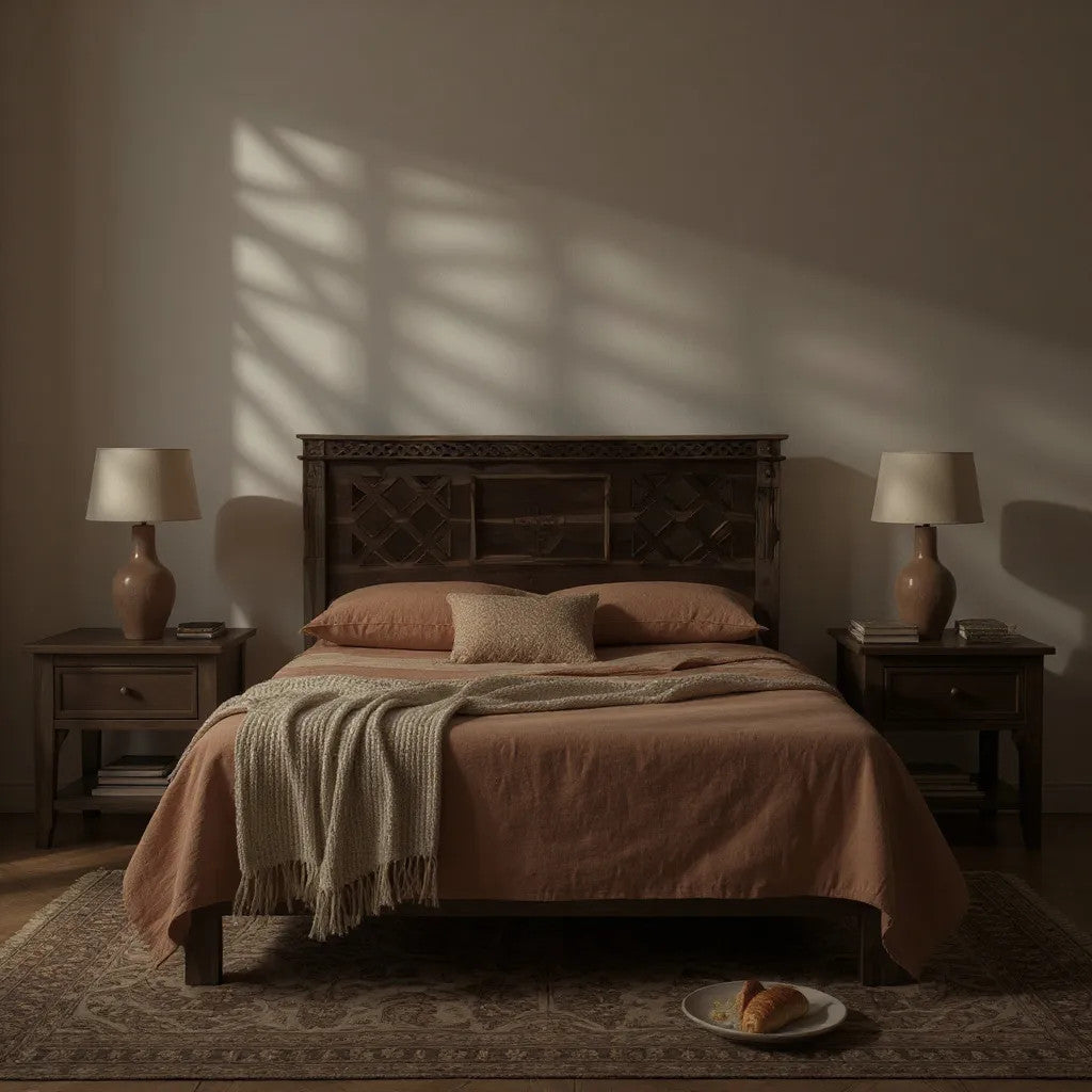 BED SILANG SUPER QUEEN | BROWN HEADBOARD