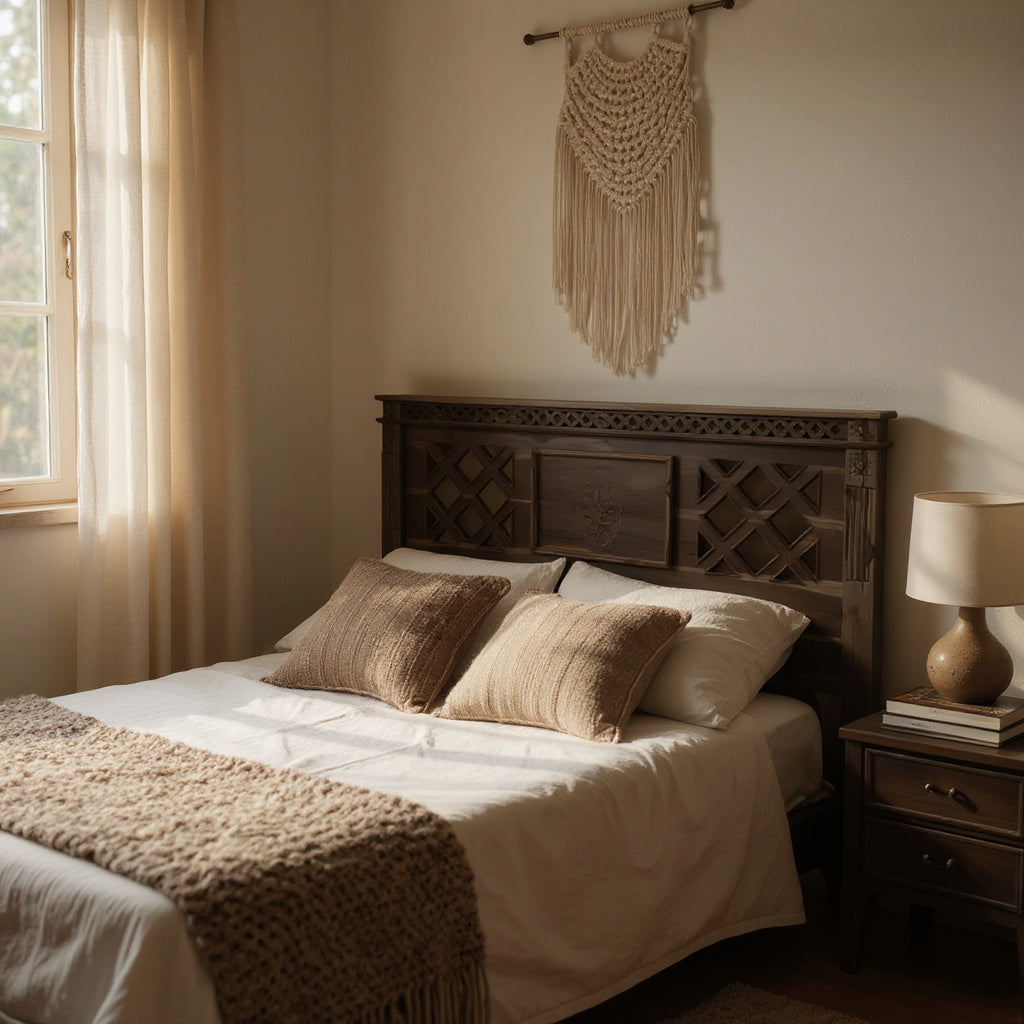 BED SILANG SUPER QUEEN | BROWN HEADBOARD