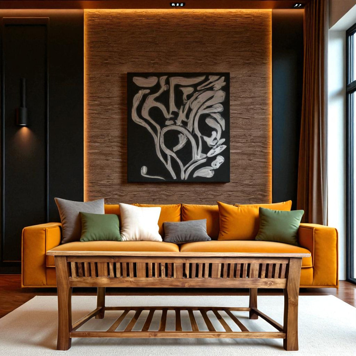 Amerika Big Coffee Table | Natural wood finish for home or office