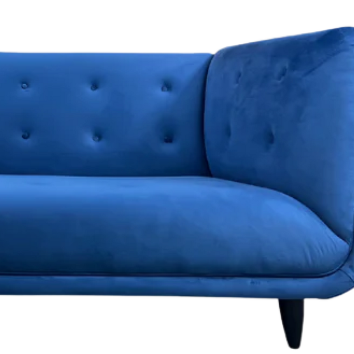 Couch Retro with Ottoman | Royal Blue