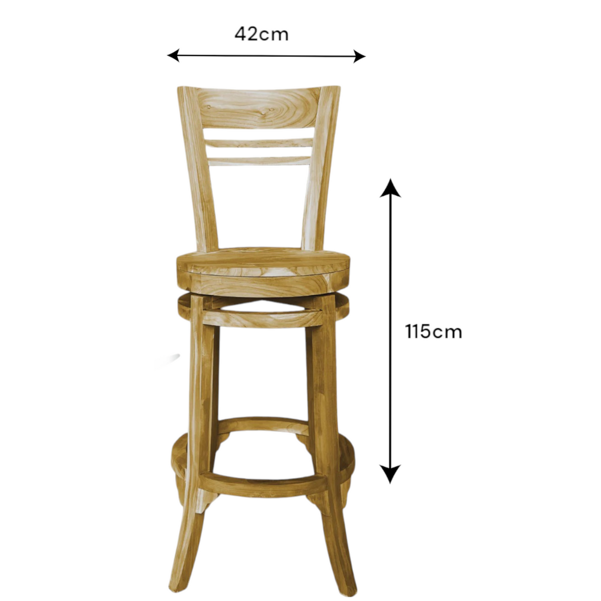 Swivel Bar Chair | Natural 115x42x42