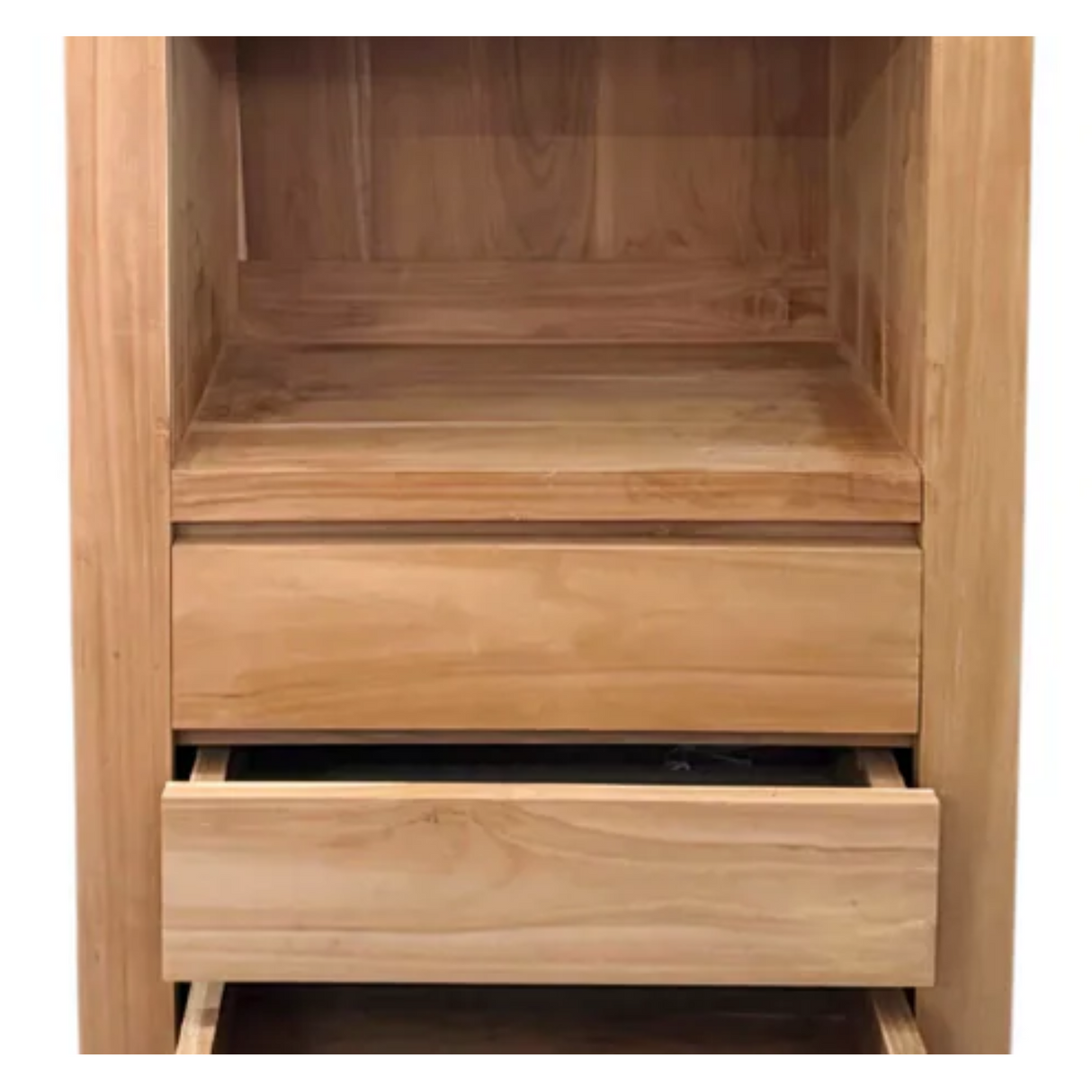 BOOKCASE WITH 3 DRAWERS | NATURAL TEAK