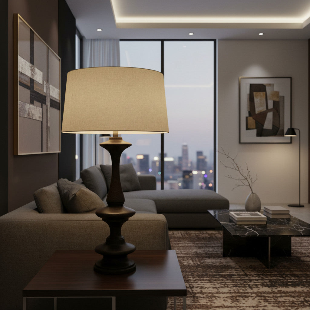 Lounge Lamp Gourmet | Brown 60cm Excl Shade