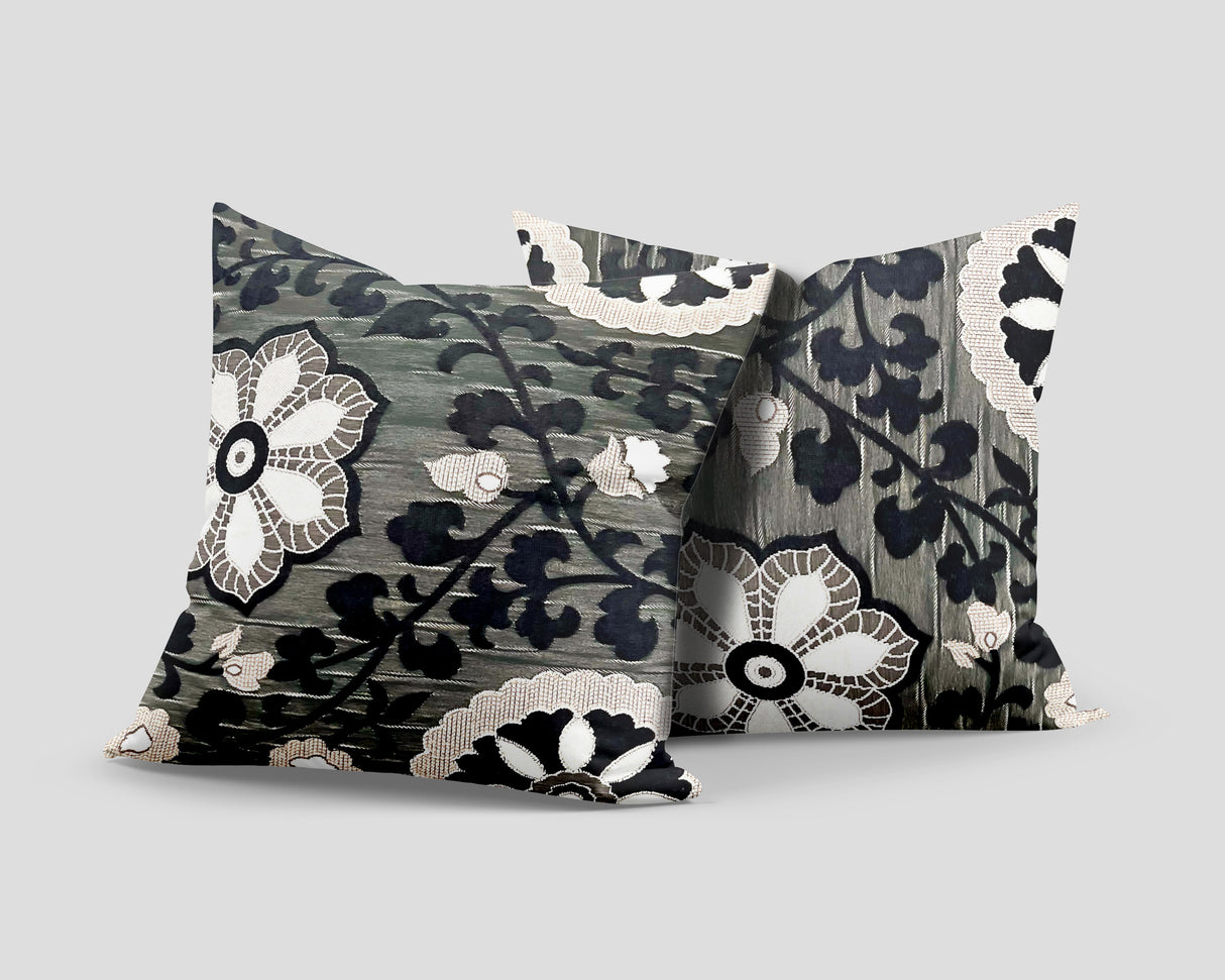 Scatter Cushion | Black Flower Mushroom | House Range
