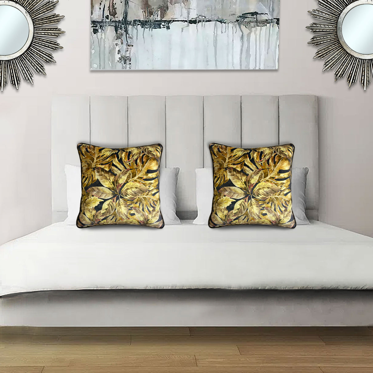 Scatter Cushion | Sweet Basil Ochre Velvet | Secret Garden