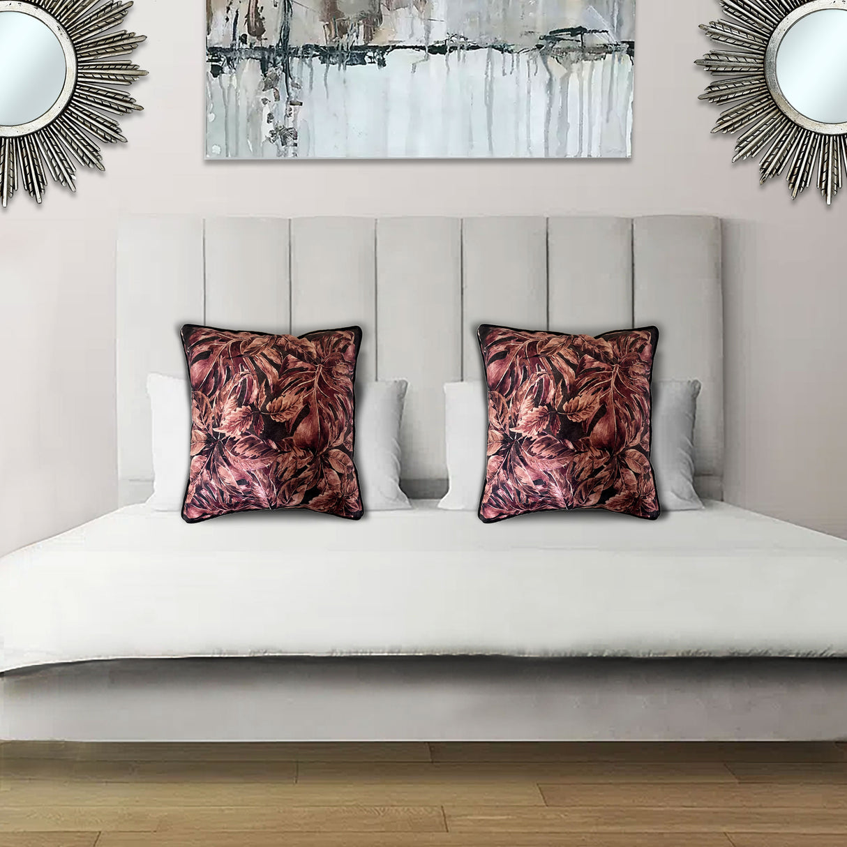 Scatter Cushion | Sweet Basil Blush Velvet | Secret Garden