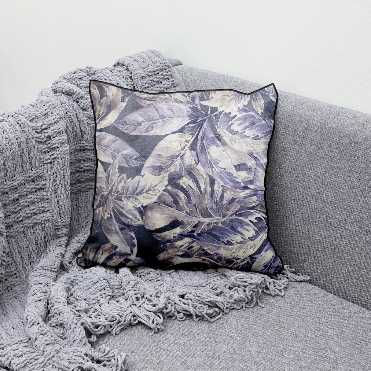 Scatter Cushion | Sweet Basil Grey Velvet | Secret Garden