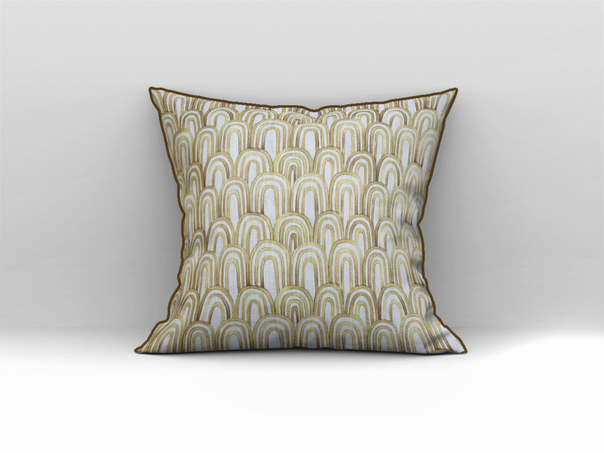 Scatter Cushion | Maidenhair Fern Ochre Linen | Secret Garden 50x50cm