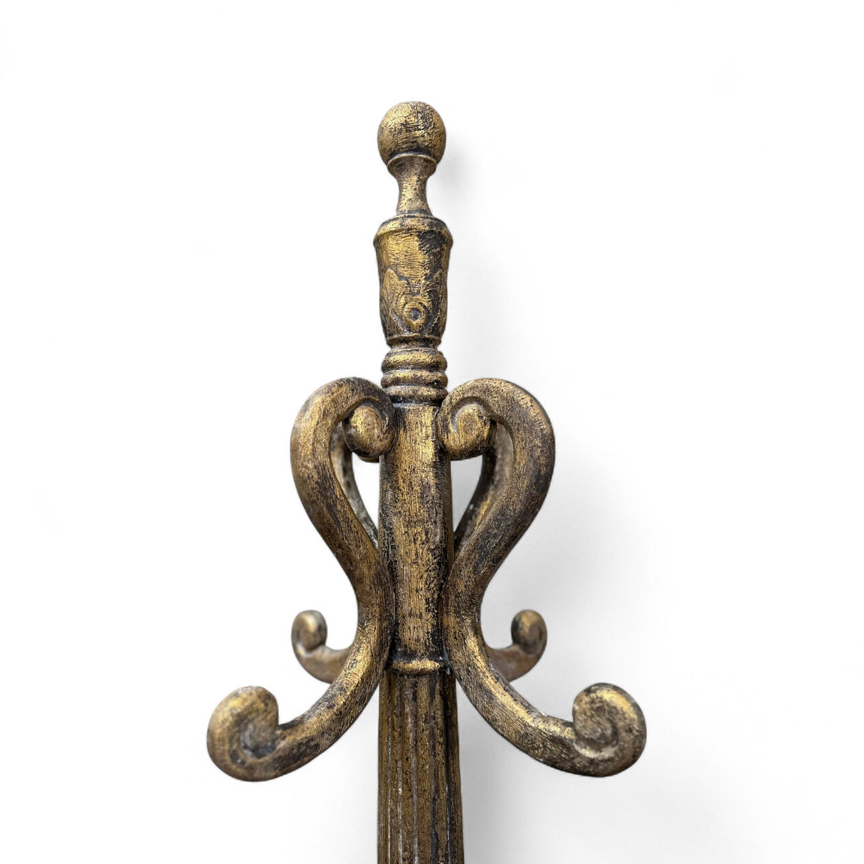 HAT STAND | WOODEN ANTIQUE GOLDEN FINISH