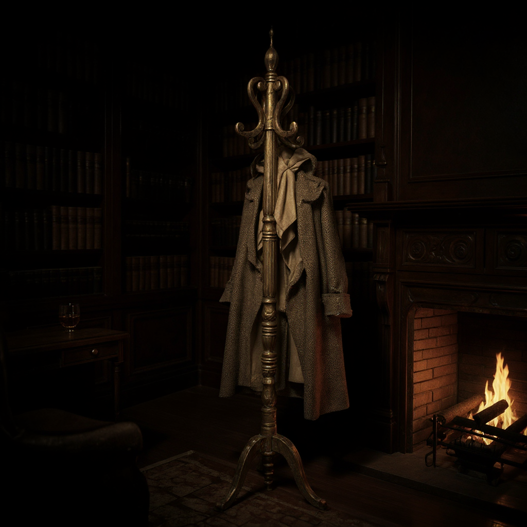 HAT STAND | WOODEN ANTIQUE GOLDEN FINISH