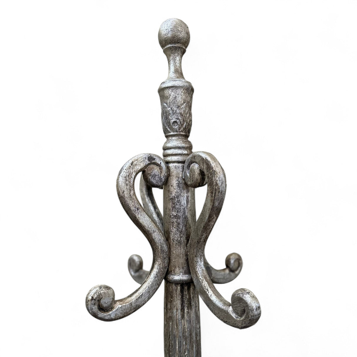 HAT STAND | WOODEN ANTIQUE SILVER