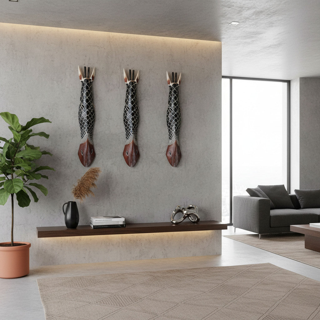 Monochrome Tribal Wall Mask