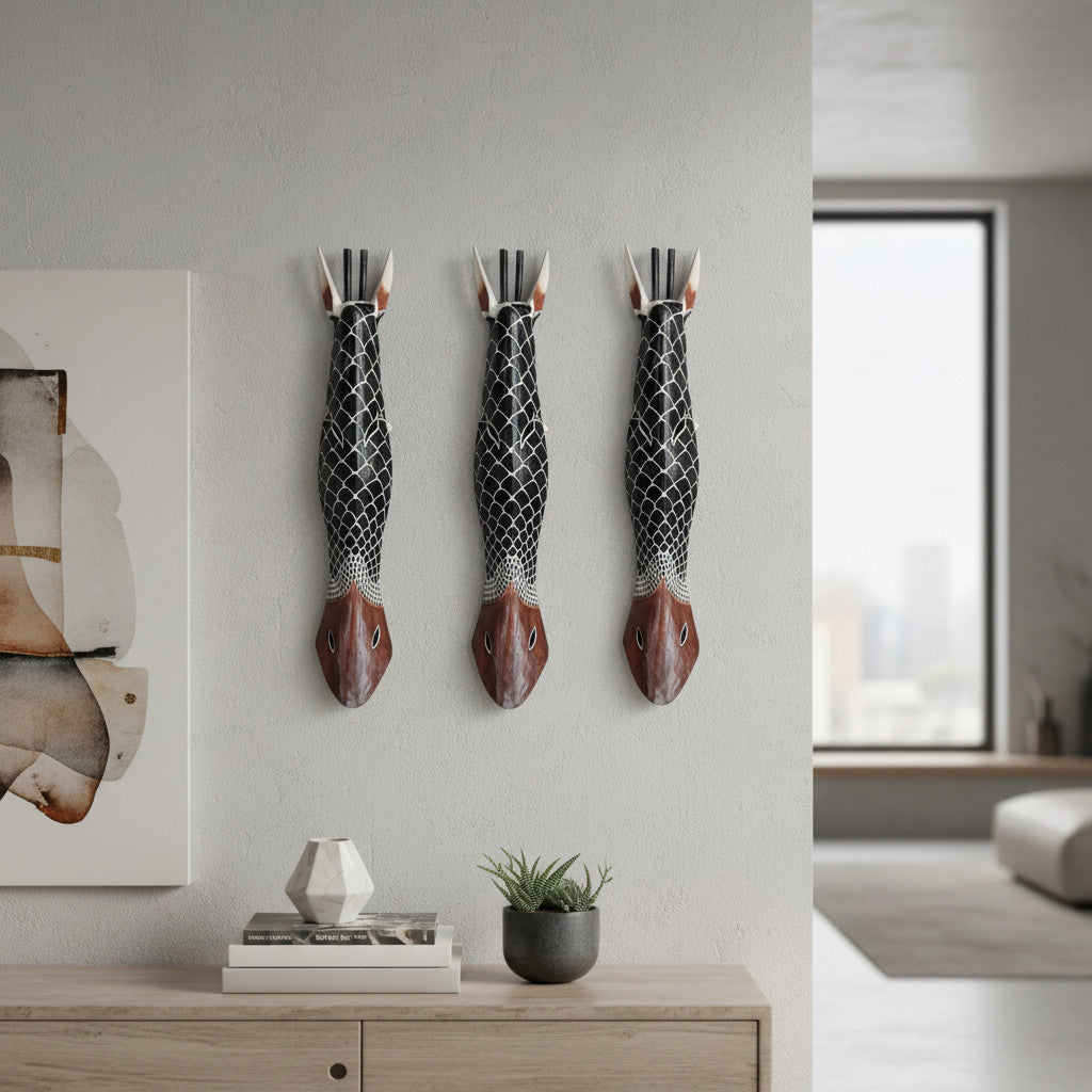 Monochrome Tribal Wall Mask