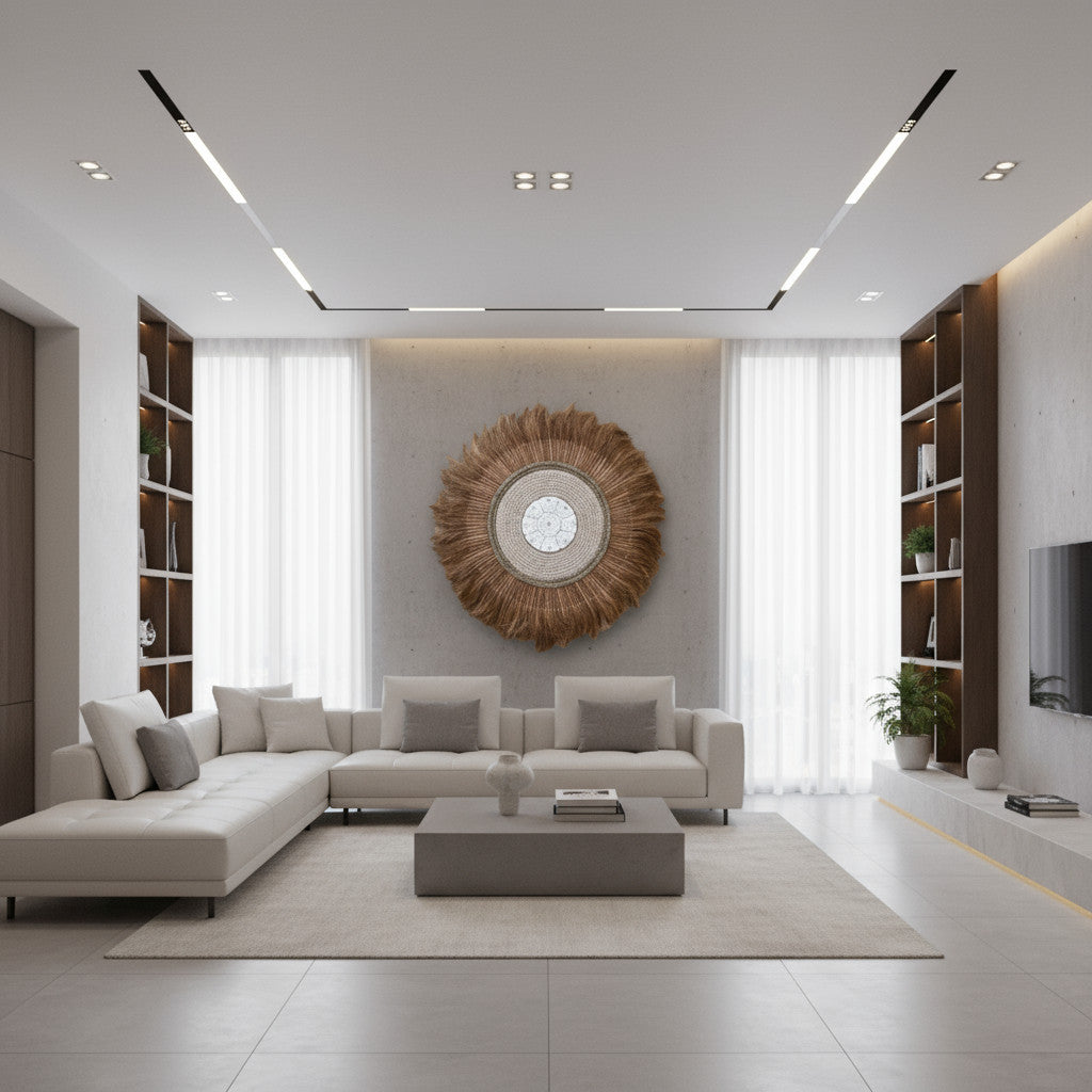 Natural frame Wall Hanging | Beaded, Woven