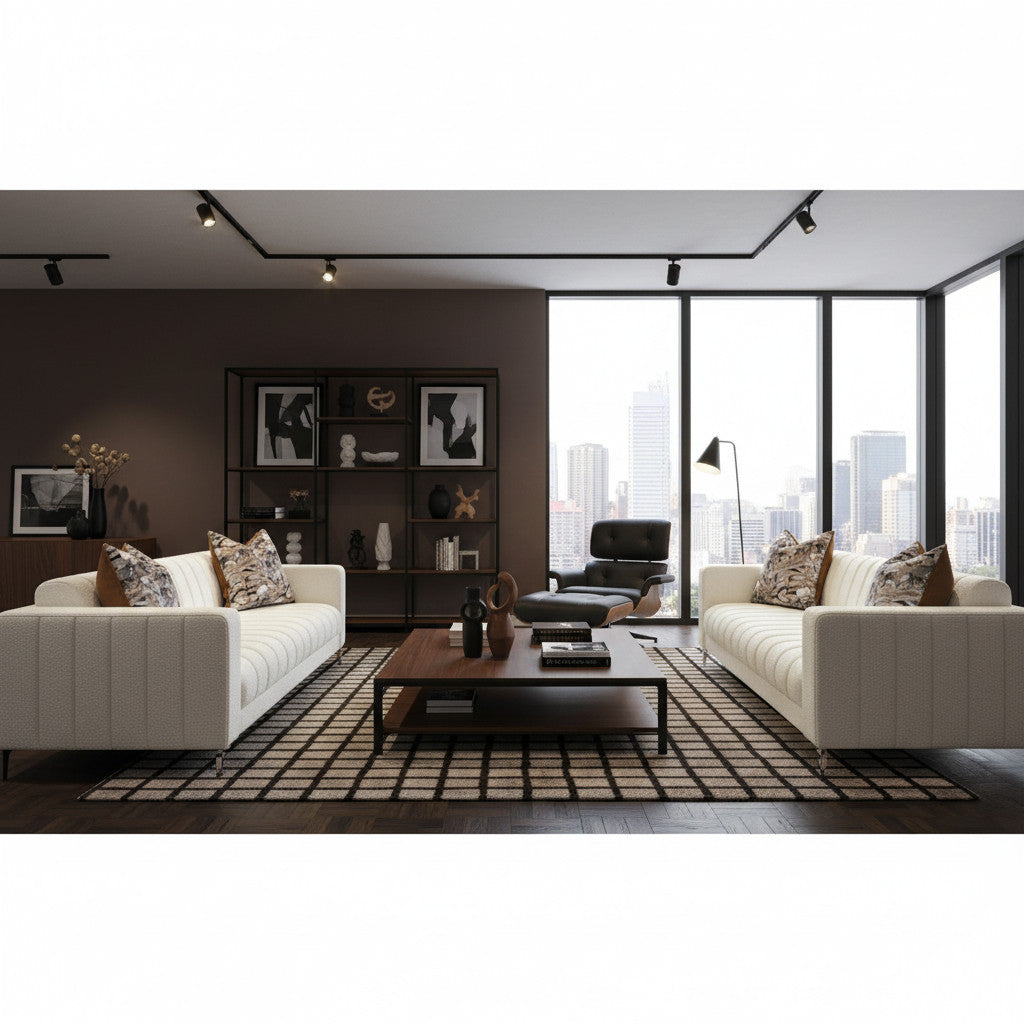 Couch Boucle 4 Seater | White