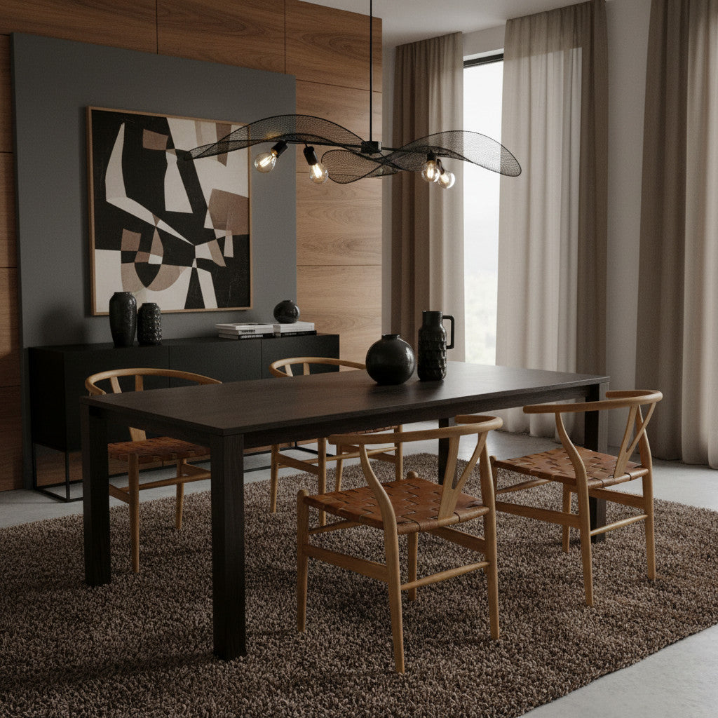 Leather Strap Dining Chair | Natural