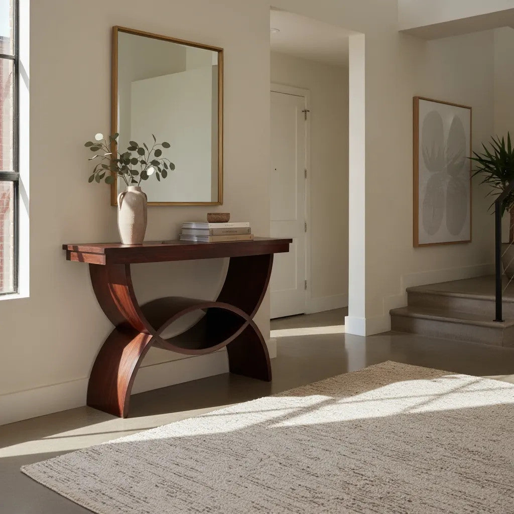 C Shaped Console Table | Natural 81x120x50