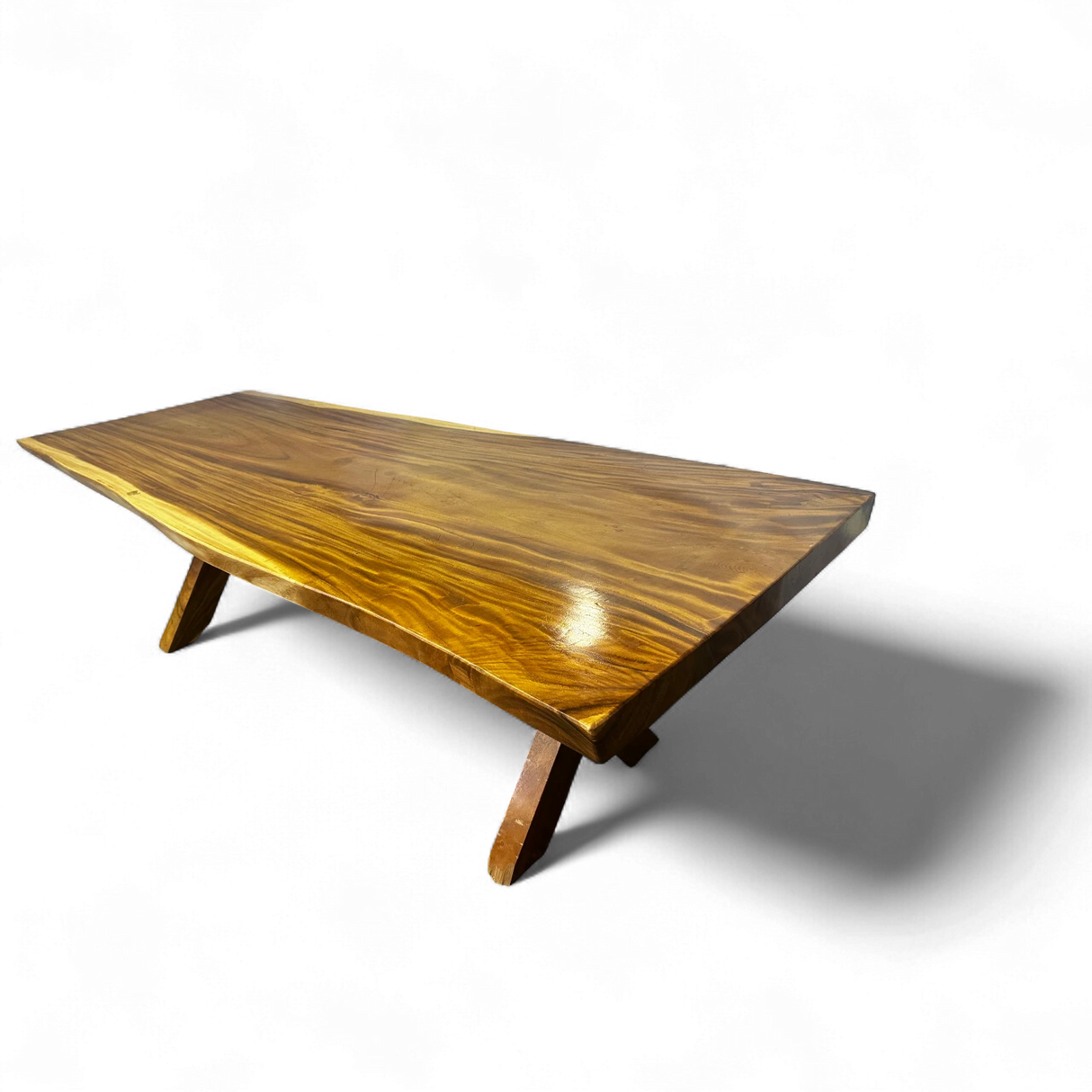 NATURAL WOODEN DINING TABLE| Large