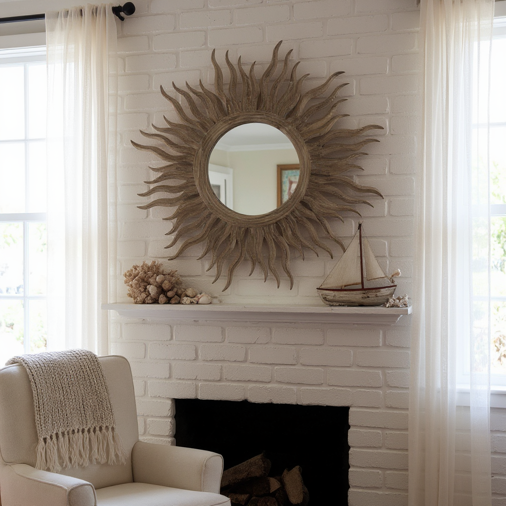 Round Sun Mirror | Natural