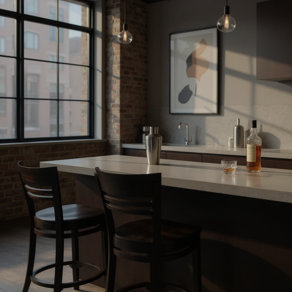 Swivel Bar Chair | Natural 115x42x42