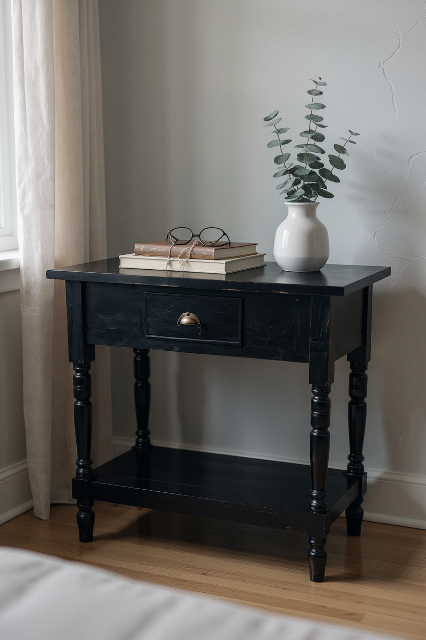 Simple Bedside Table | Dark