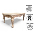 Load image into Gallery viewer, Coffee Table SHR | Natural wood finish with engraved feet and sides
