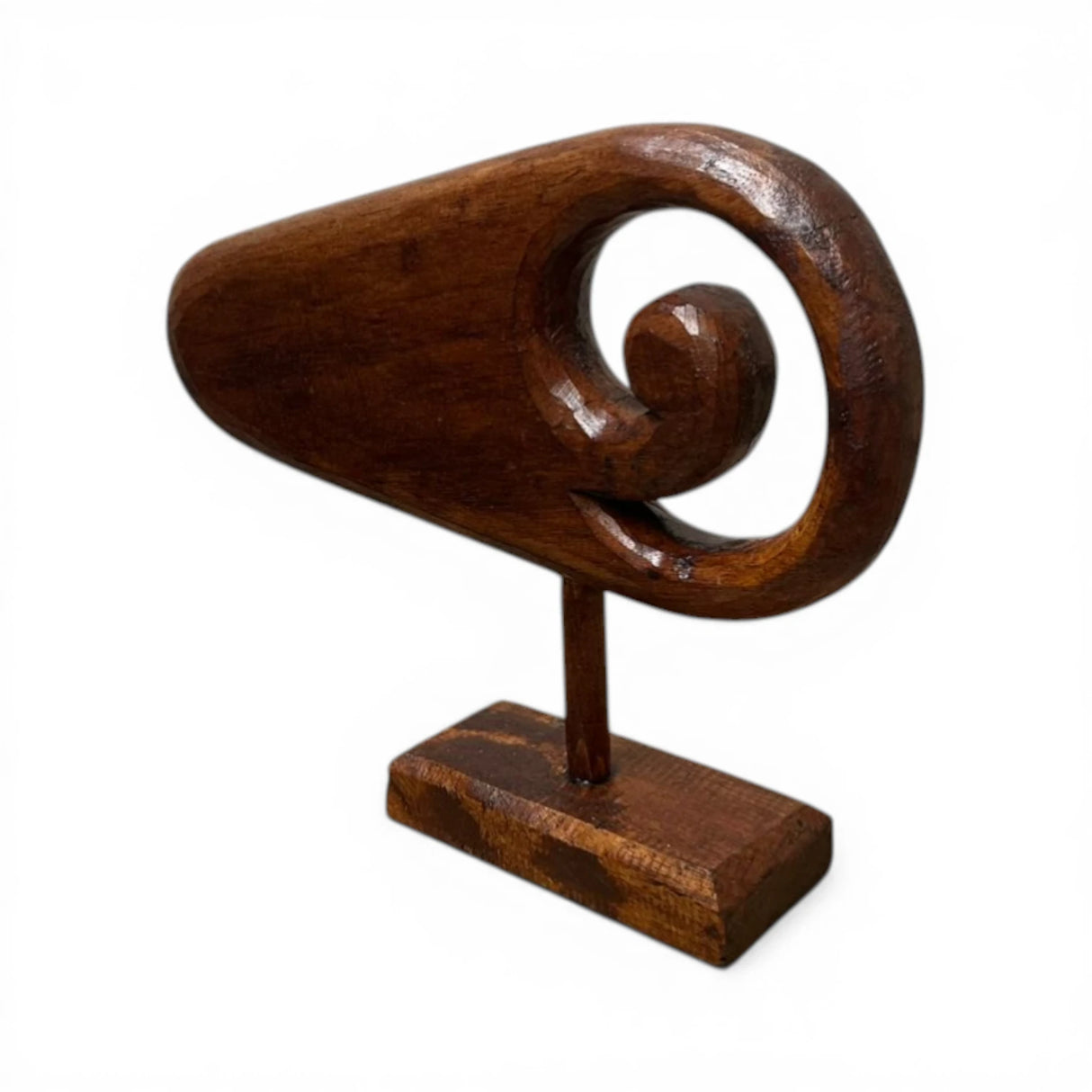 Sculpted Spiral Wooden Décor Collection | DARK GREY
