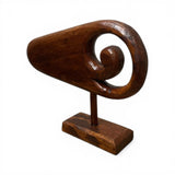 Sculpted Spiral Wooden Décor Collection | DARK GREY