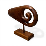 Sculpted Spiral Wooden Décor Collection | DARK GREY
